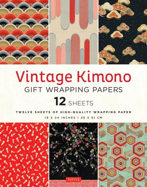 Kniha Vintage Kimono Gift Wrapping Paper - 12 Sheets: 18 X 24 Inch (45 X 61 CM) High-Quality Wrapping Paper 