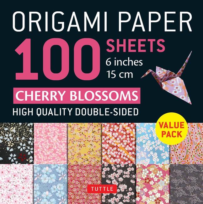 Książka Origami Paper 100 Sheets Cherry Blossoms 6 (15 CM): Tuttle Origami Paper: Double-Sided Origami Sheets Printed with 12 Different Patterns (Instructions 