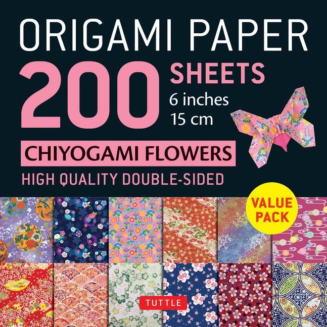 Kniha Origami Paper 200 Sheets Chiyogami Flowers 6 (15 CM): Tuttle Origami Paper: Double Sided Origami Sheets Printed with 12 Different Designs (Instruction 