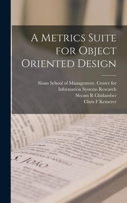 Book A Metrics Suite for Object Oriented Design Chris F. Kemerer