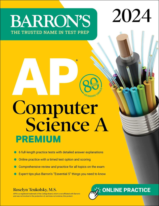 Carte AP Computer Science a Premium, 2024: 6 Practice Tests + Comprehensive Review + Online Practice 