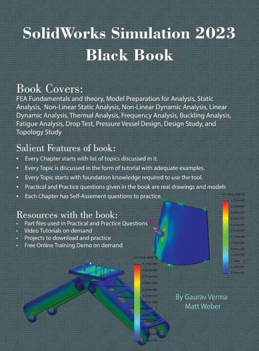 Kniha SolidWorks Simulation 2023 Black Book Matt Weber