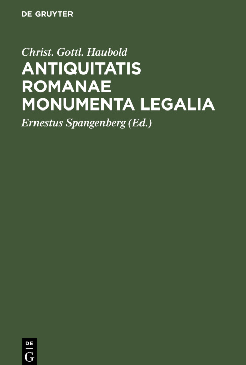 Kniha Antiquitatis Romanae Monumenta Legalia 