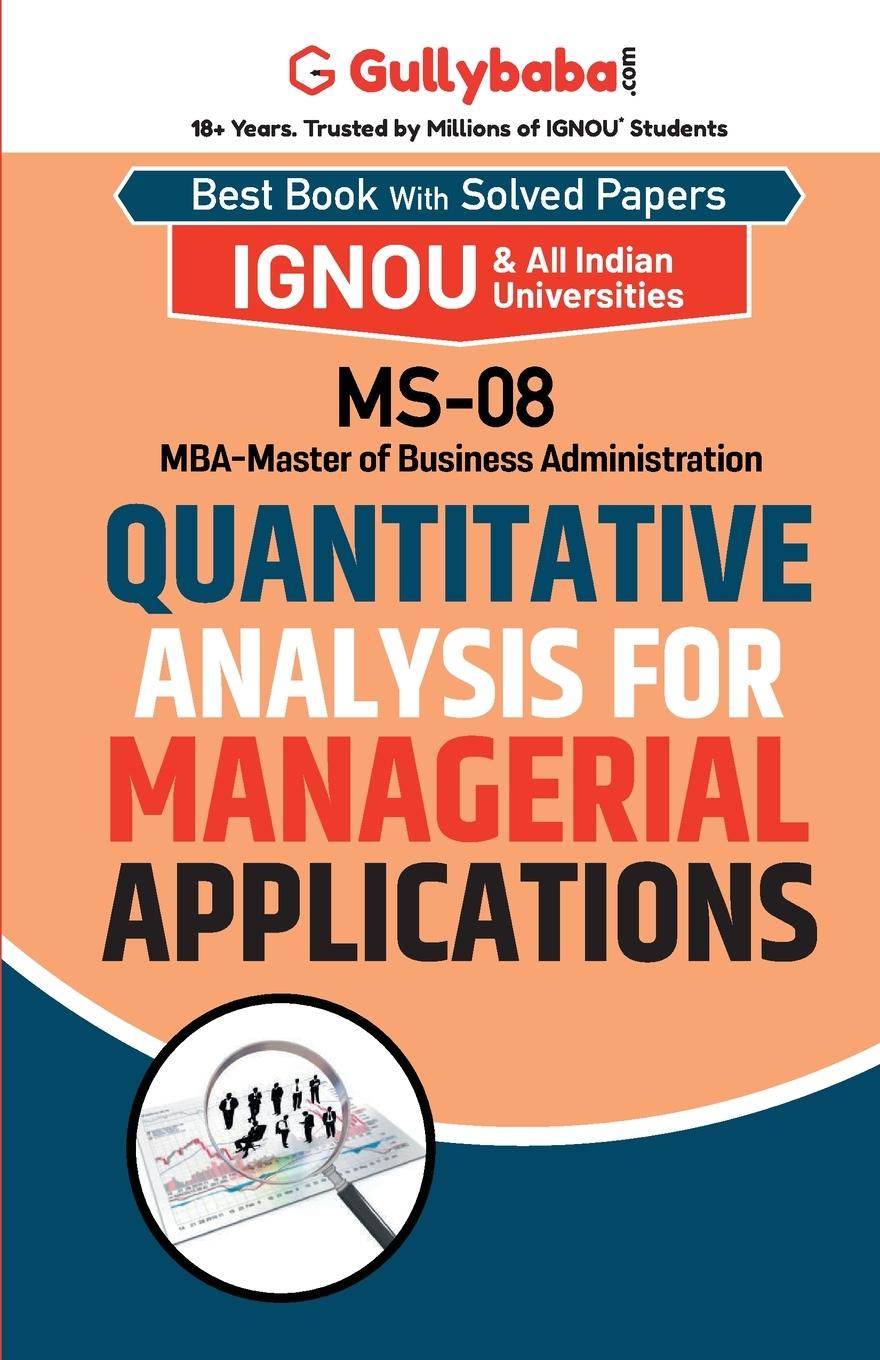 Book MS-08 Quantitative Analysis for Managerial Applications Gullybaba.com Panel