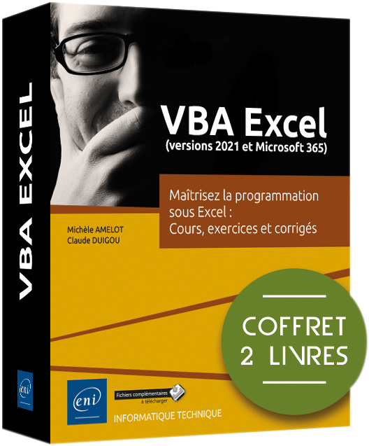 Knjiga VBA Excel (versions 2021 et Microsoft 365) - Coffret de 2 livres : Maîtrisez la programmation sous E Amelot