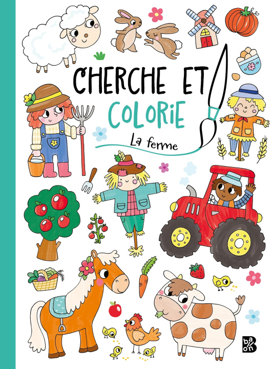 Kniha Cherche et colorie - La ferme 