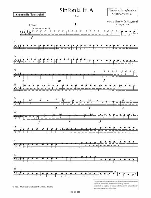 Drukwerk Sinfonia in A 