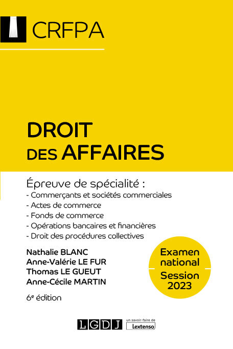 Kniha Droit des affaires - CRFPA - Examen national Session 2023 Le Gueut
