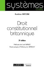 Könyv Droit constitutionnel britannique, 3ème édition Antoine