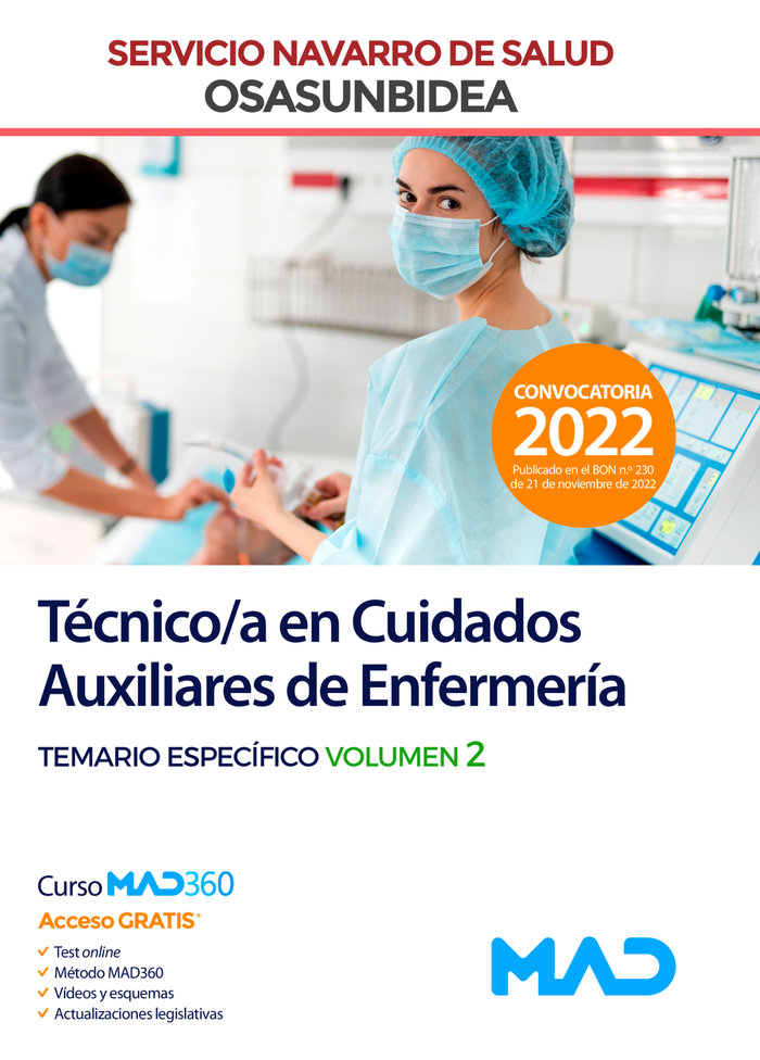 Knjiga AUXILIAR ENFERMERIA VOLUMEN 2 DE OSASUNBIDEA 
