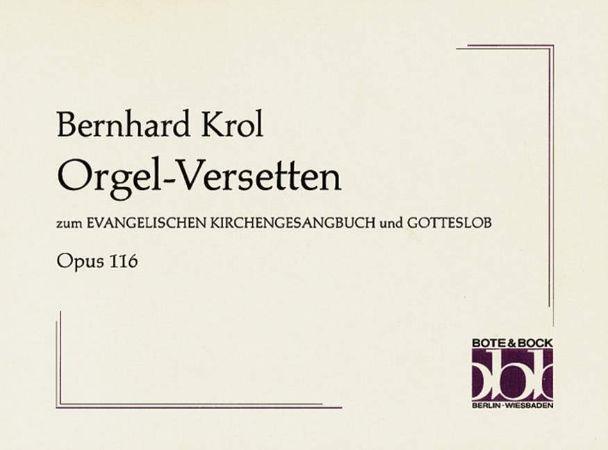 Tiskani izdelki Orgel-Versetten 