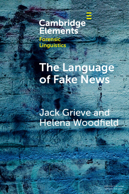 Könyv The Language of Fake News Jack Grieve