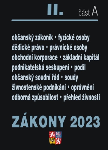 Kniha Zákony II A/2023 – Občanský zákoník 