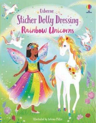 Książka Sticker Dolly Dressing Rainbow Unicorns Fiona Watt