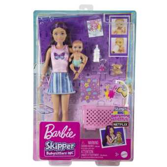 Game/Toy Barbie Skipper Babysitters Inc. Skipper Playset - Sleepy Baby Skipper 