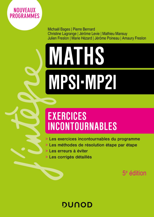 Book Maths Exercices incontournables MPSI-MP2I - 5e éd. Julien Freslon