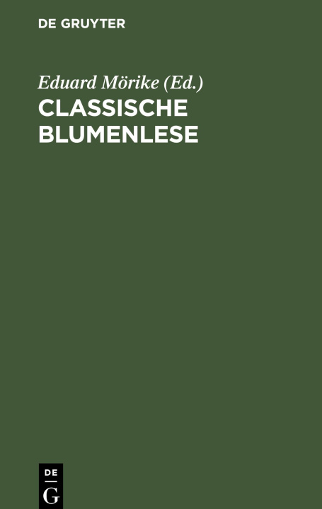 Knjiga Classische Blumenlese No Contributor