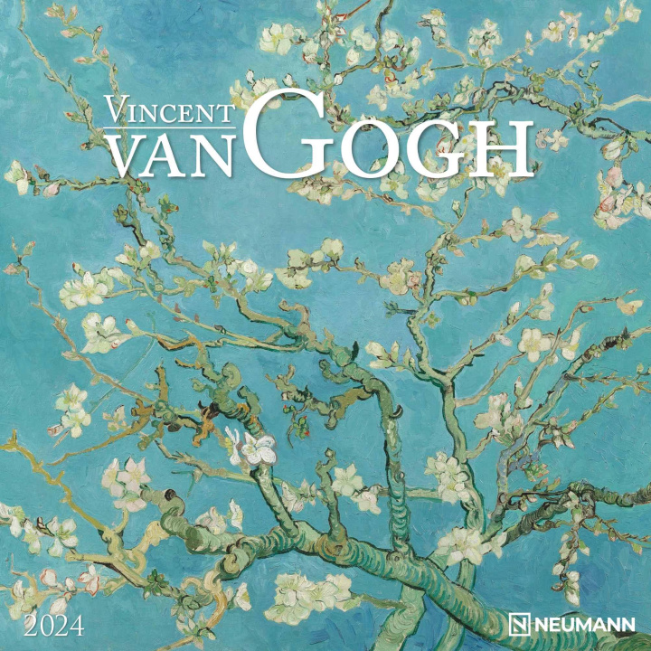 Naptár/Határidőnapló Vincent van Gogh 2024 - Wand-Kalender - Broschüren-Kalender - 30x30 - 30x60 geöffnet - Kunst-Kalender 
