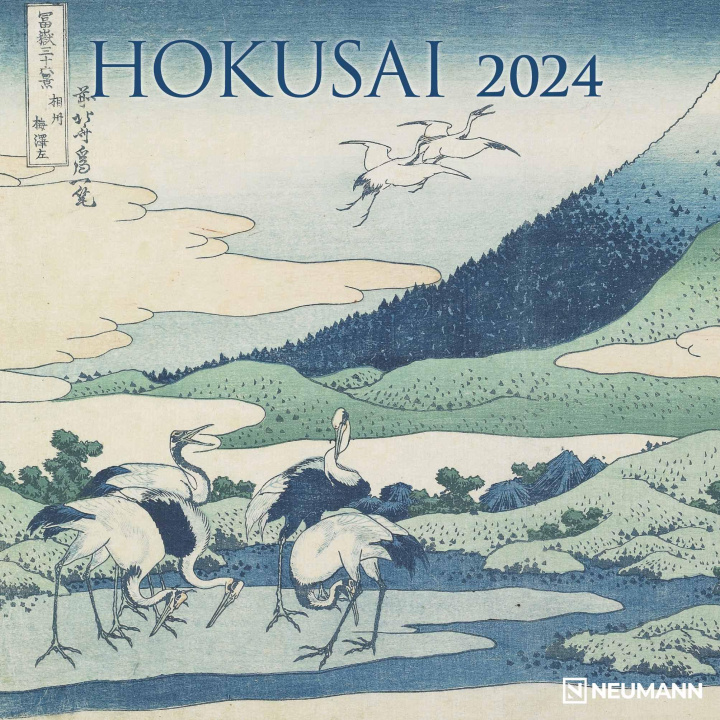 Naptár/Határidőnapló Hokusai 2024 - Wand-Kalender - Broschüren-Kalender - 30x30 - 30x60 geöffnet - Kunst-Kalender 