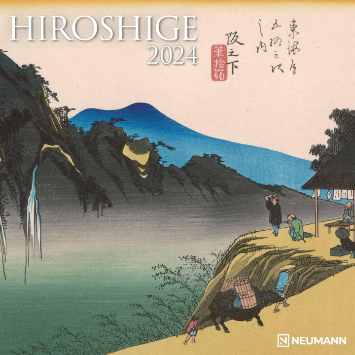 Kalendář/Diář Hiroshige 2024 - Wand-Kalender - Broschüren-Kalender - 30x30 - 30x60 geöffnet - Kunst-Kalender 