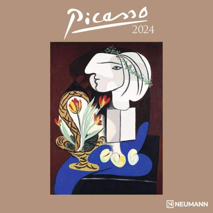 Naptár/Határidőnapló Picasso 2024 - Wand-Kalender - Broschüren-Kalender - 30x30 - 30x60 geöffnet - Kunst-Kalender 