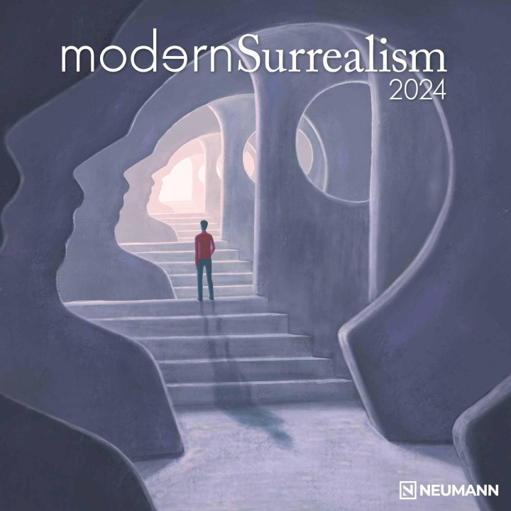 Calendar / Agendă Modern Surrealism 2024 - Wand-Kalender - Broschüren-Kalender - 30x30- 30x60 geöffnet 