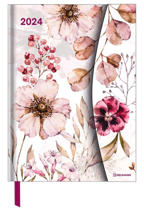 Carte Flower Fantasy 2024 - Diary - Buchkalender - Taschenkalender - 16x22 