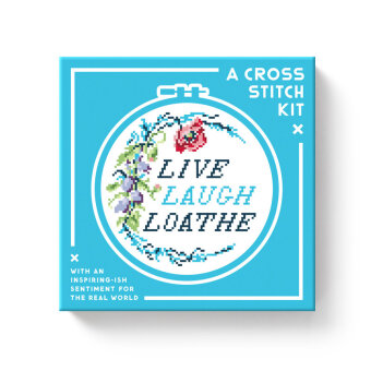 Hra/Hračka Live Laugh Loathe Cross Stitch Kit Brass Monkey