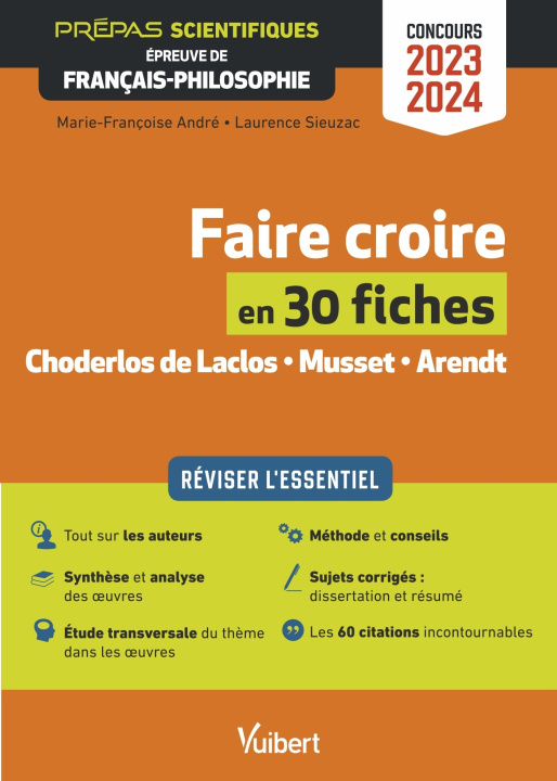 Carte Nouveau thème en 30 fiches - Épreuve de français-philosophie - Prépas scientifiques - Concours 2023-2024 André