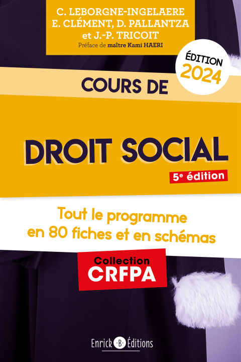 Книга Cours de droit social 2024 Tricoit