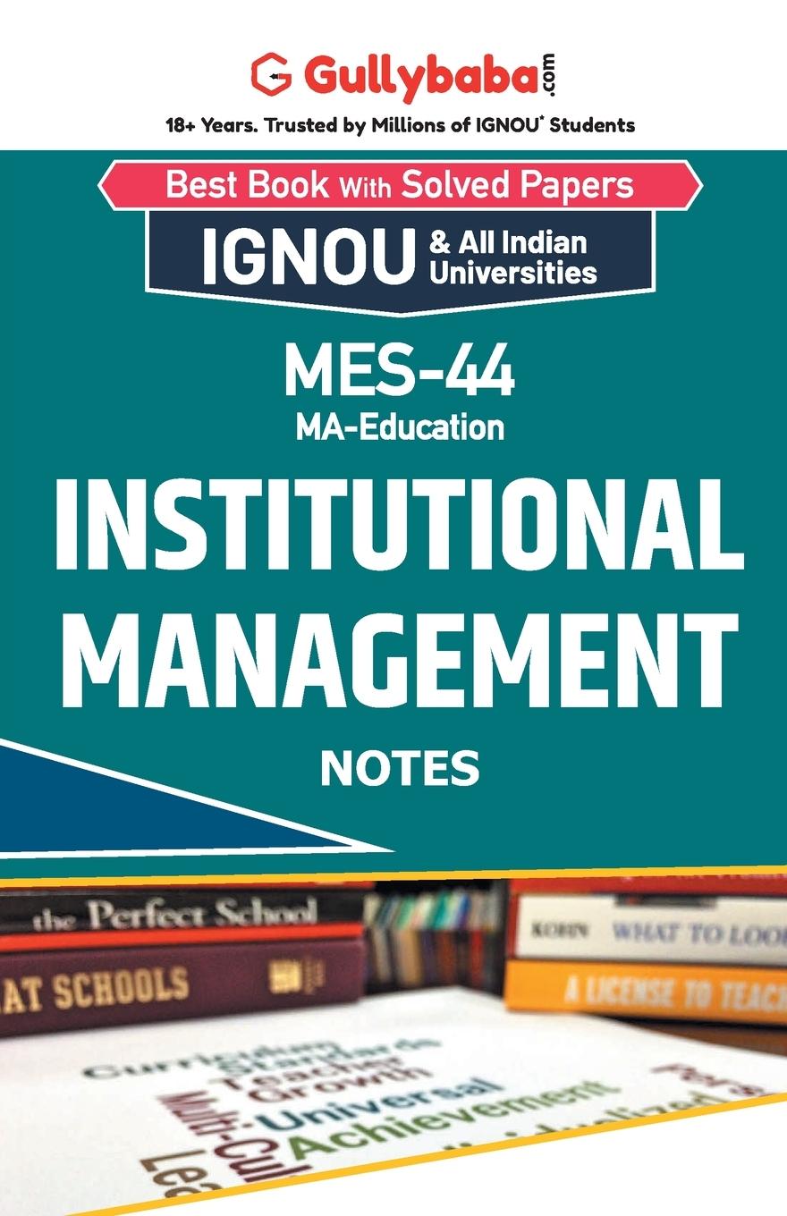 Libro MES-44 Institutional Management Gullybaba.com Panel