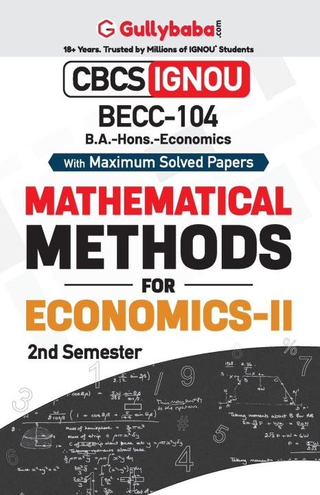 Boek BECC-104 Mathematical Methods in Economics - II Gullybaba.com Panel