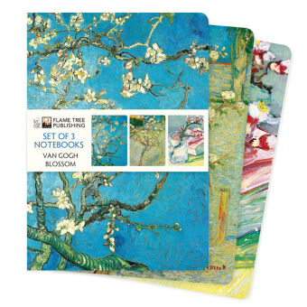 Naptár/Határidőnapló Vincent van Gogh: Blossom Set of 3 Standard Notebooks 