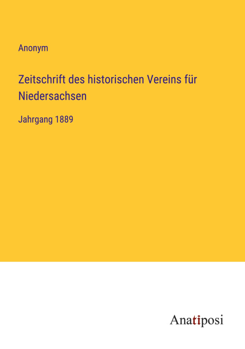 Boek Zeitschrift des historischen Vereins für Niedersachsen Anonym