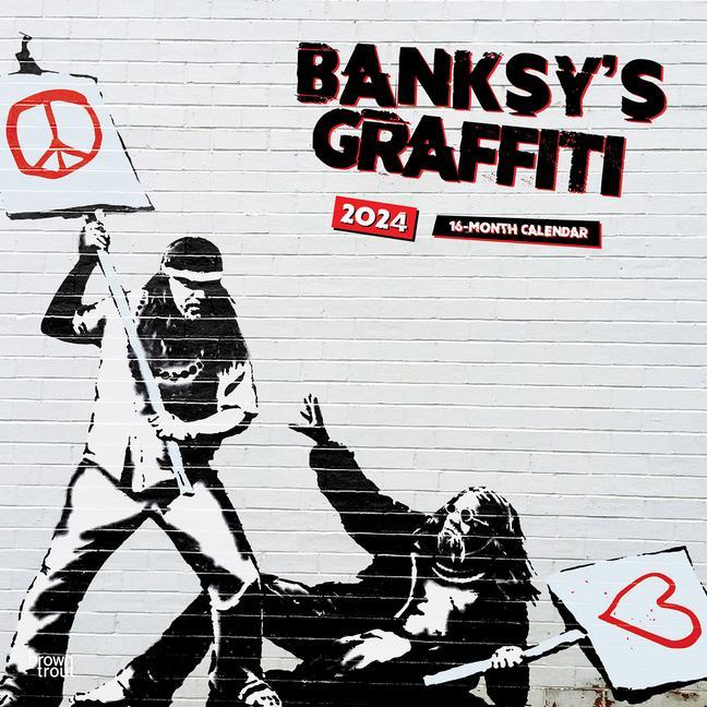 Kalendář/Diář Banksy's Graffiti 2024 Square 