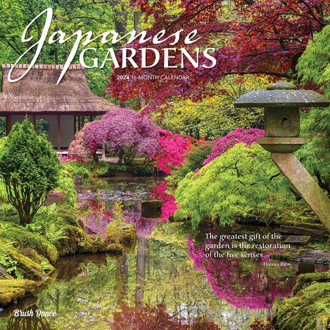 Naptár/Határidőnapló Japanese Gardens 2024 Square Brush Dance 