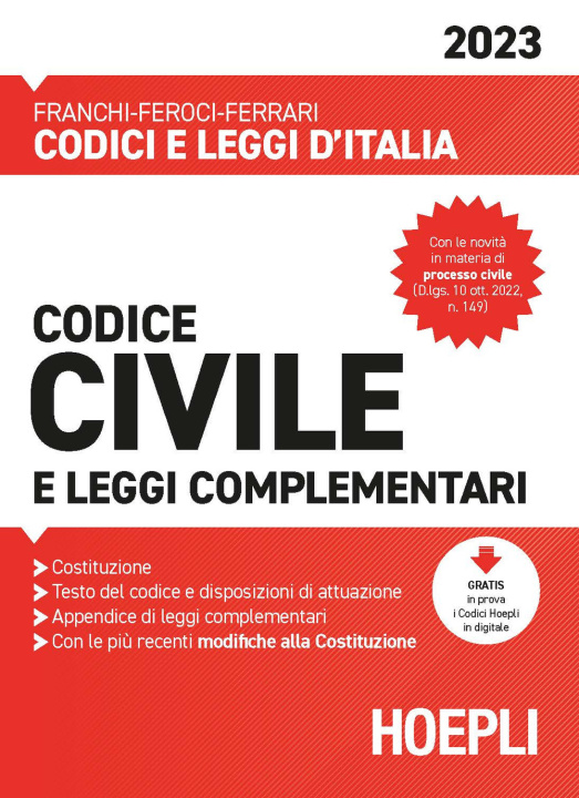 Knjiga Codice civile e leggi complementari 2023 Luigi Franchi