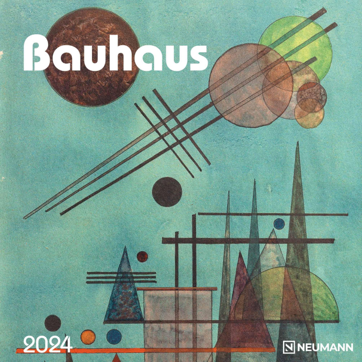 Naptár/Határidőnapló Bauhaus 2024 - Wand-Kalender - Broschüren-Kalender - 30x30 - 30x60 geöffnet - Kunst-Kalender 