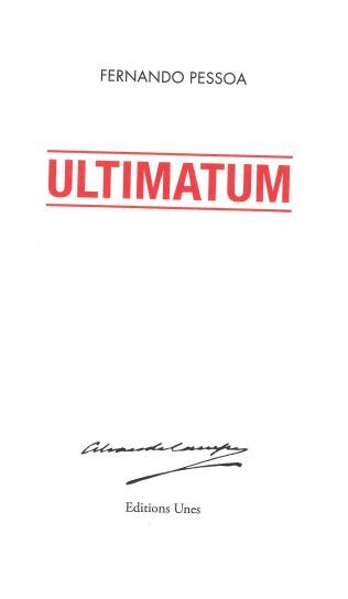 Libro Ultimatum Fernando Pessoa