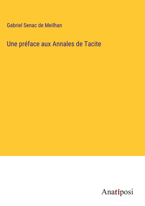 Boek Une préface aux Annales de Tacite Gabriel Senac de Meilhan