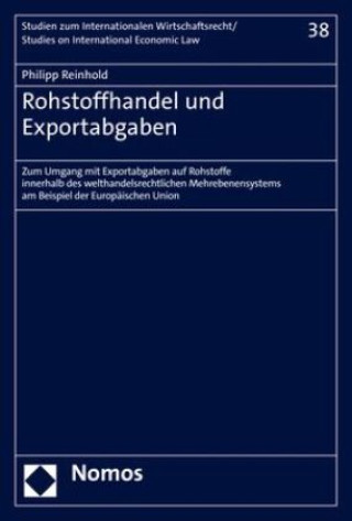 Kniha Rohstoffhandel und Exportabgaben Philipp Reinhold