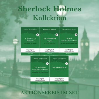 Könyv Sherlock Holmes Kollektion - Lesemethode von Ilya Frank - Zweisprachige Ausgabe Englisch-Deutsch (mit kostenlosem Audio-Download-Link), 5 Teile Arthur Conan Doyle
