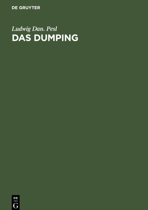 Knjiga Das Dumping Ludwig Dan. Pesl