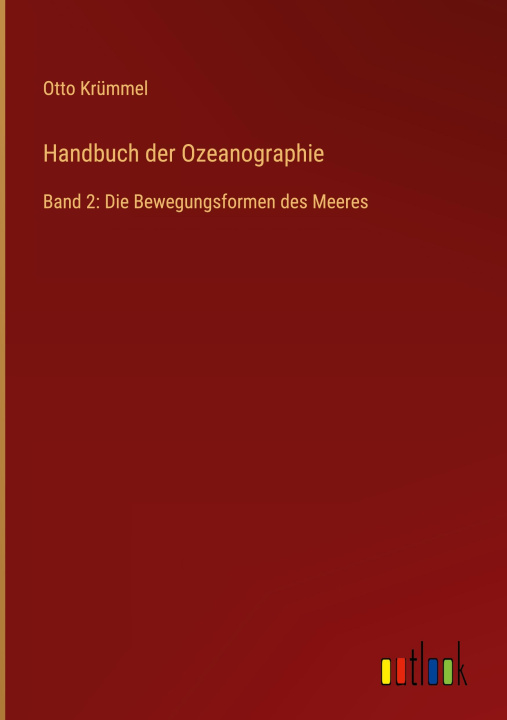 Knjiga Handbuch der Ozeanographie Otto Krümmel