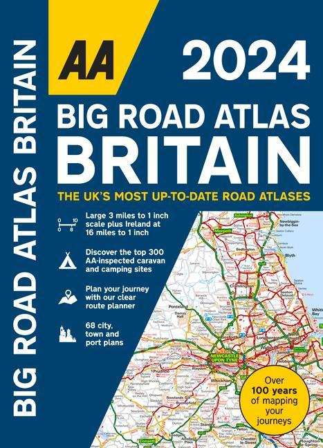 Carte Big Road Atlas Britain 2024 