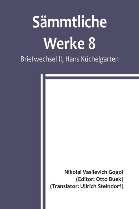 Boek Sämmtliche Werke 8 Otto Buek