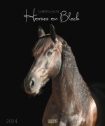 Calendar / Agendă Horses on Black 2024 Sabrina Hain