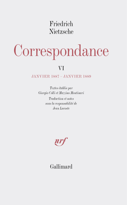 Knjiga CORRESPONDANCE T6 Friedrich Nietzsche