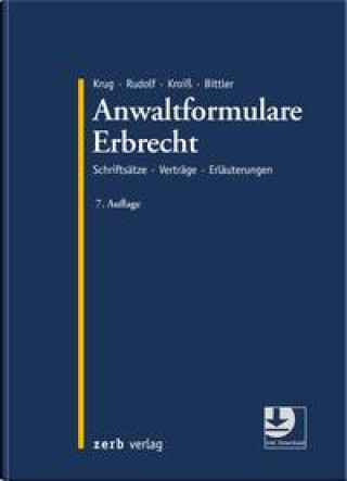 Kniha Anwaltformulare Erbrecht Walter Krug