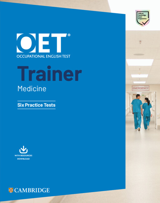 Book OET Trainers Medicine Six Practice Tests with Answers with Resource Download 